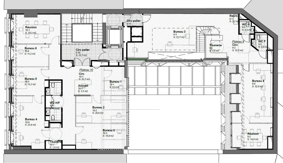 Bureau Paris 415m² Location bureau Paris OLBUR2532639 1